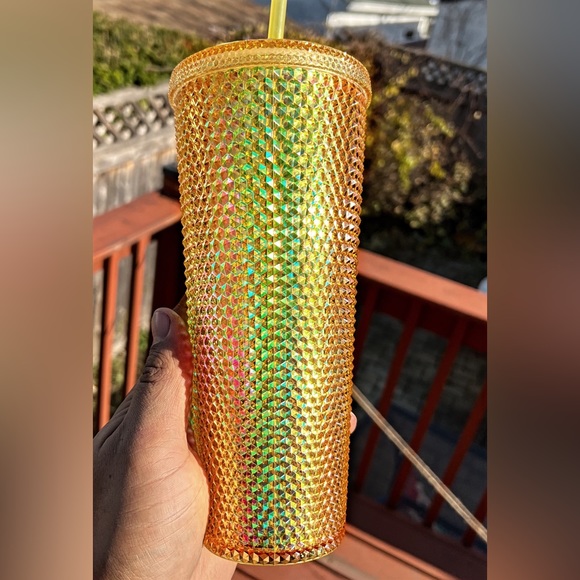 Starbucks Inspired 24oz Gold Bling Studded Tumbler - Picture 8 of 13